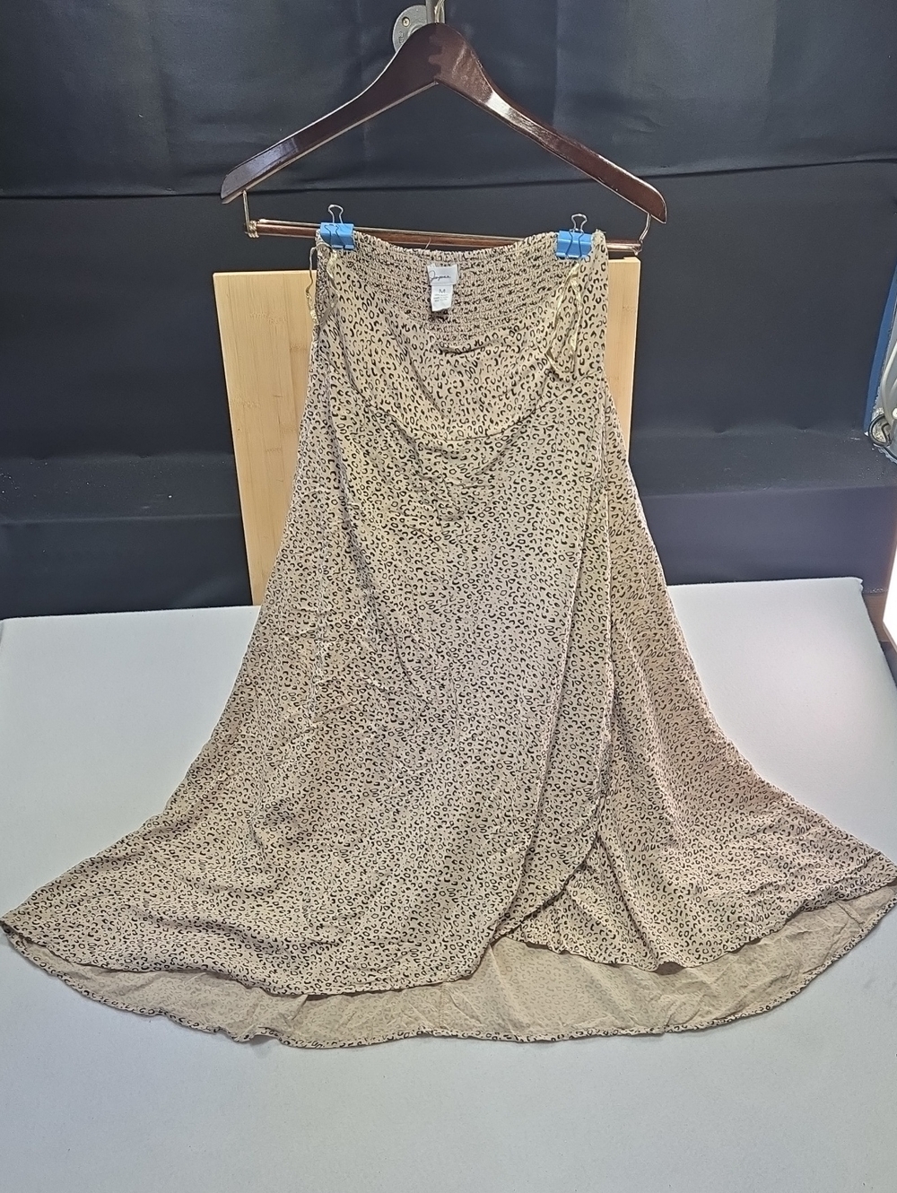 Jopna Light Brown Floral Maxi Skirt